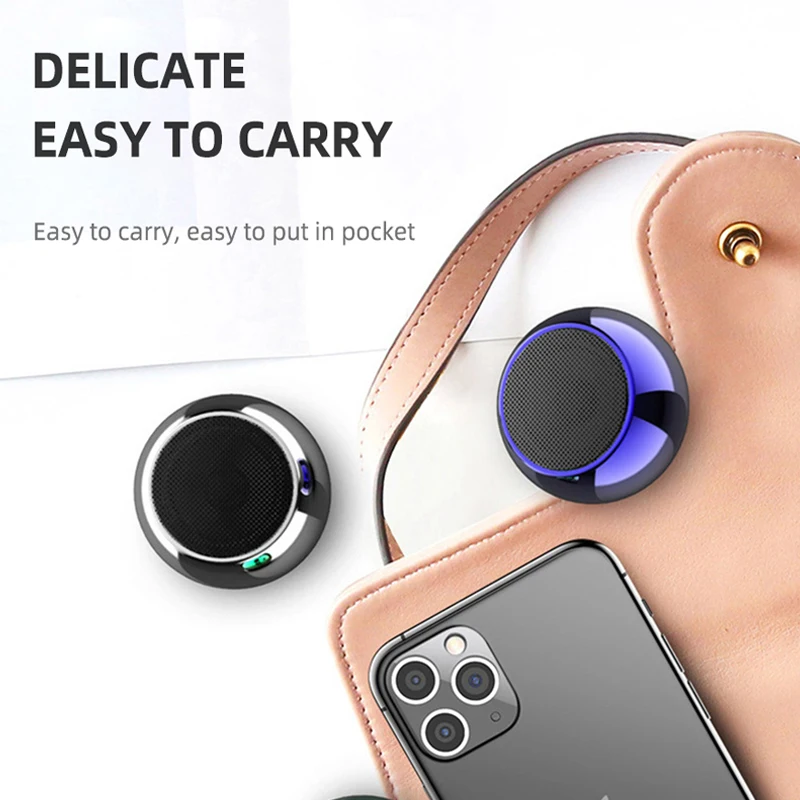 Metal Mini Wireless Bluetooth Speaker Hifi Portable Music Subwoofer Super Bass Stereo Column Mobile Phone Computer Music Player