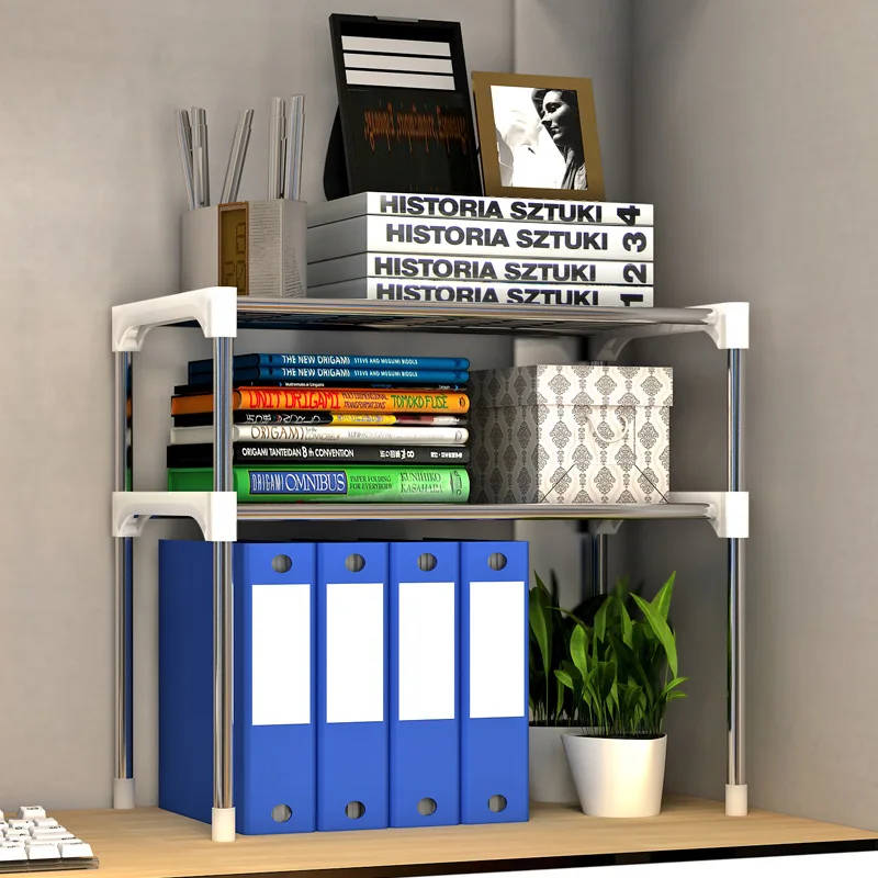 2-Layer Magnetron Plank Rvs Afneembare Rack Keuken Organiseren Servies Planken Home Storage Rack Holder