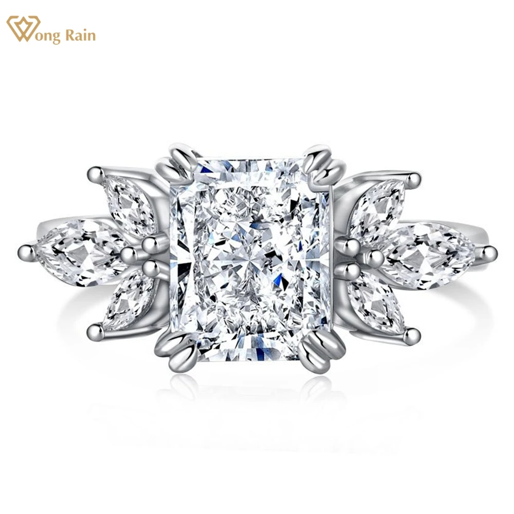 

Wong Rain 100% 925 Sterling Silver 3CT Crushed Ice Cut High Carbon Diamond Gemstone Fine Jewelry Fashion Women Ring Wholesale