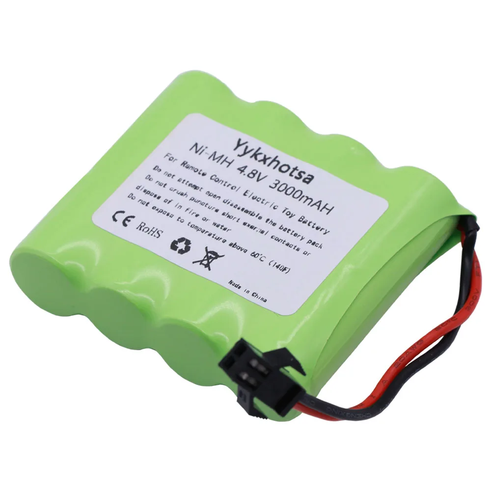 4.8v 3000mah NiMH Battery with Charger cable For Rc toys Cars Tanks Robots Boats Guns Ni-MH AA 4.8 V high capacity Battery Pack