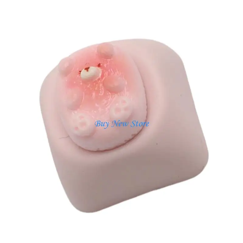 20CCCCE ĐIỀU Gấu hoạt hình đáng yêu Keycaps Keycaps Bàn phím cơ học Phụ kiện trang trí màu vàng màu vàng