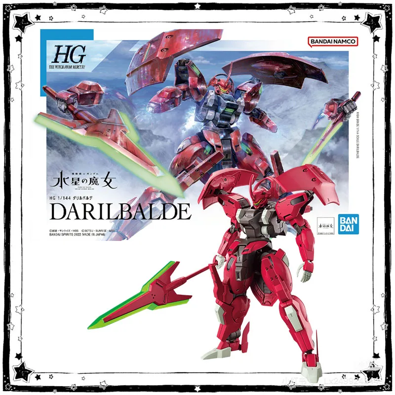 

In Stock Bandai Gundam Model Kit Anime Figure HG 1/144 Darilbalde Anime Action Figure Collection Assembly Model Boy Toys Gifts
