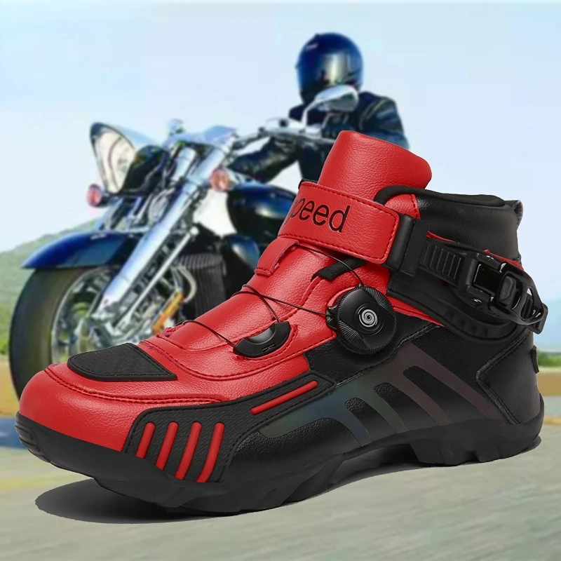 

Motocross Riding Boots Motorcycle Racing Shoes Anticollision Non-slip Motorbike Shoe Four-season Motorcycle Equipment