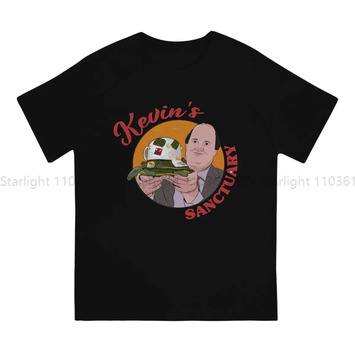 The Office Creative TShirt for Men Kevin's Turtle Sanctuary Round Collar T Shirt Distinctive Gift OutdoorWear