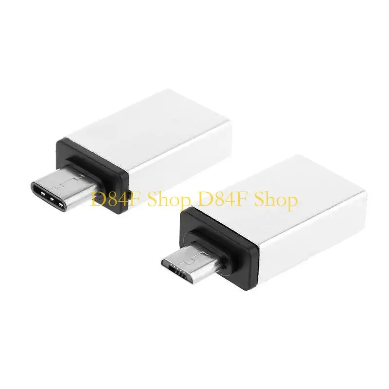 D84F Multifunctional 1600X 3-in-1 Digital Microscope 2 Adapters 8 LED Light for Type-C Micro-USB Phone for Windows PC