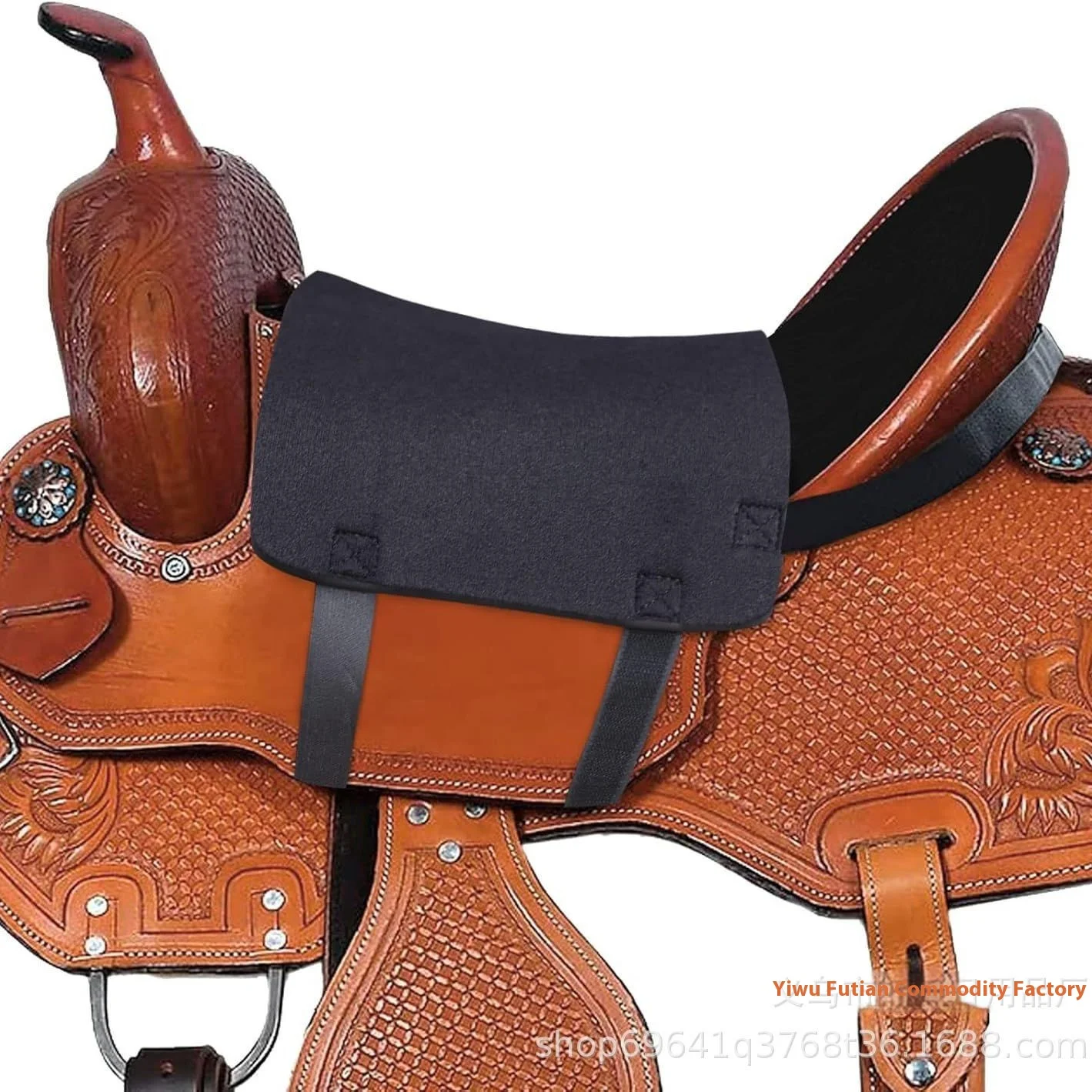 

Explosion-Proof Western Saddle Pad Non-Slip Harness Protection Durable Leather Convenient