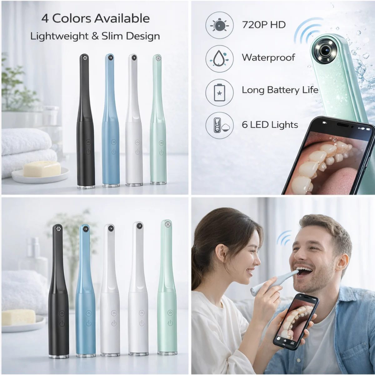 Wireless Visual Ear Skin Viewing Care Endoscopic Camera HD 720P 2 Megapixel Home Care Tool image 2