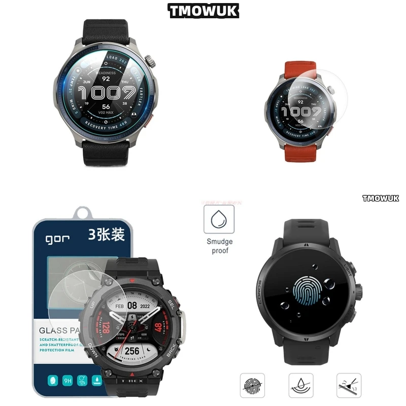 

For Amazfit Balance 2 Balance2 Tempered Glass Screen Protector With 9H Hardness, HD Transparent, Oleophobic Coating, Full Edge P