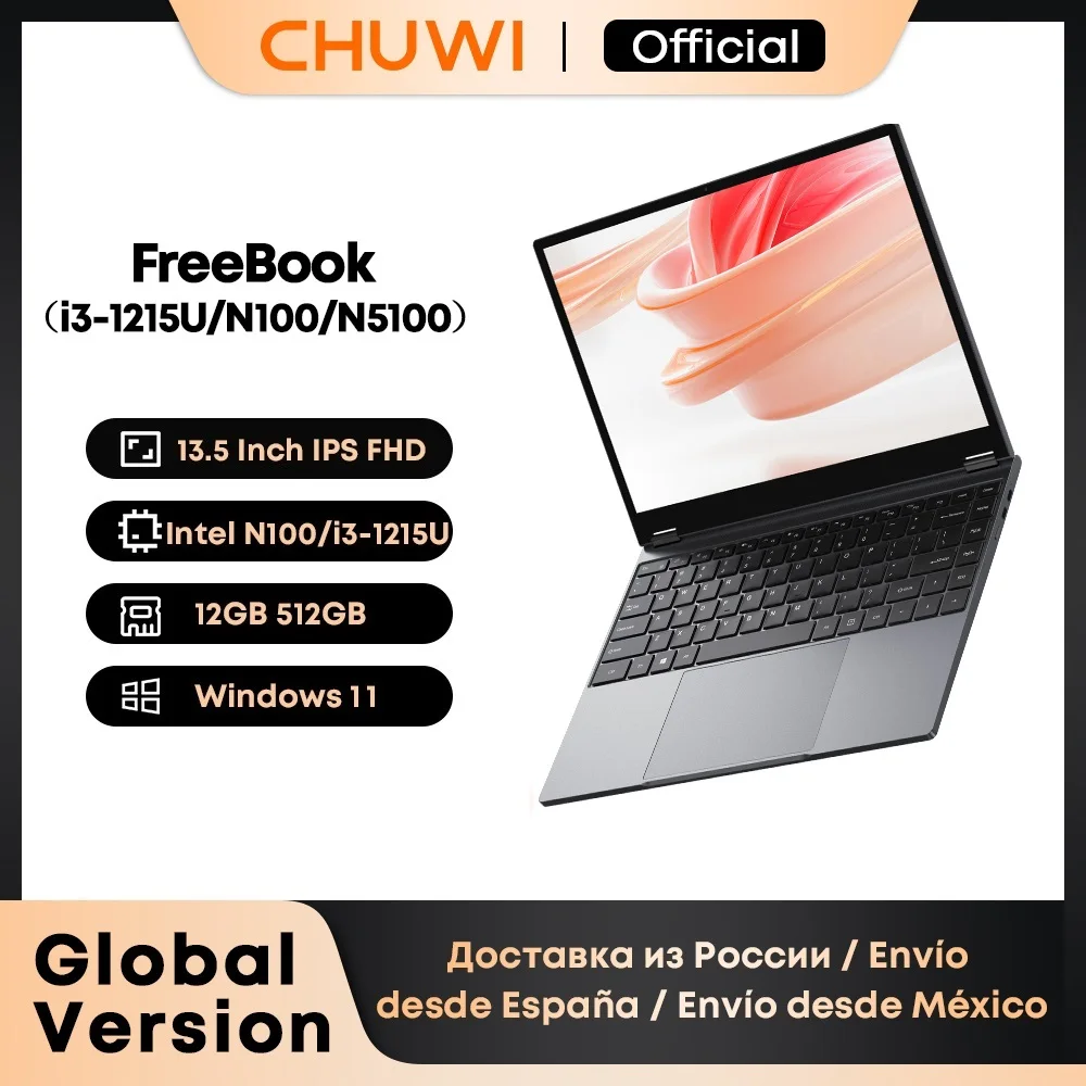 CHUWI FreeBook 2 In 1 Laptop Tablet 13.5