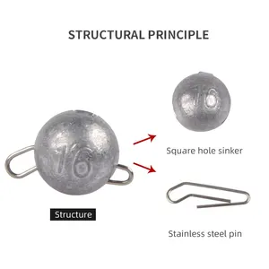 10 pçs gancho agravado gabarito cabeça 2g 4g 6g bala de água profunda peso isca macia iscas pingente de pesca equipamento de pesca 8 principais vendas cabecote de pesca - №6