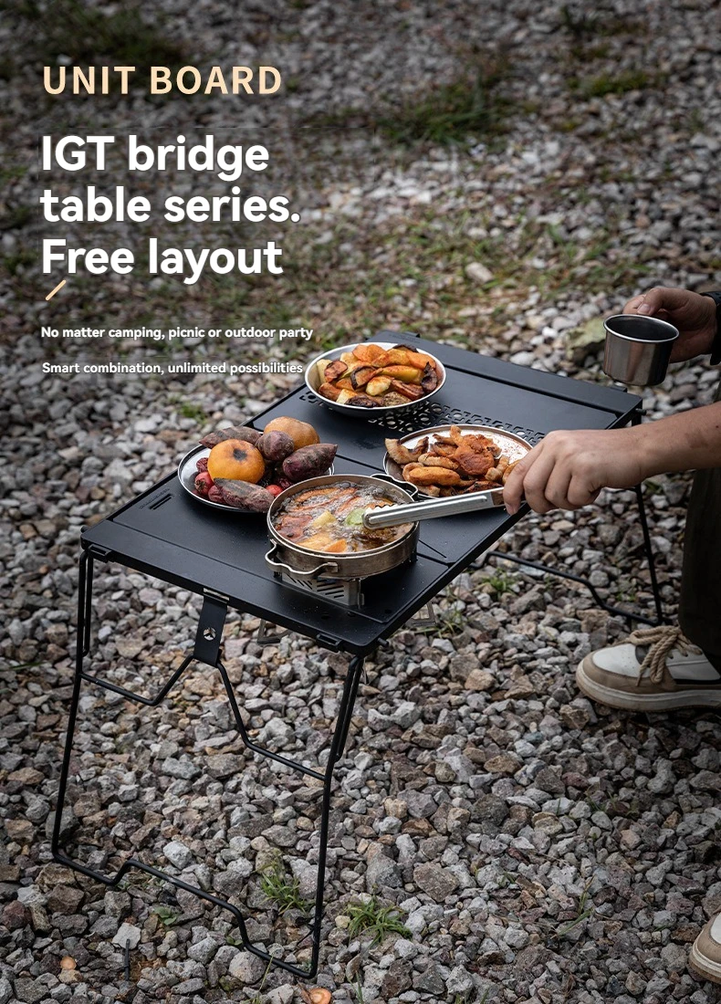 CAMPINGMOON CK-12BK-1P Half Unit Aluminum Sky Panel Combination IGT Camping Table Accessories Outdoor Folding Table