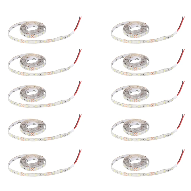 

10Pcs 1M 60-3528 SMD Waterproof LED Light Strip DC12V (White)