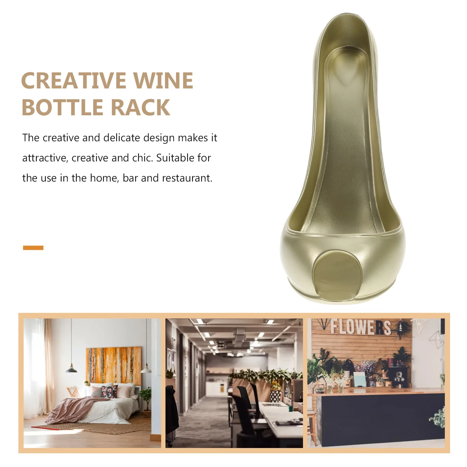 

1Pcs High Heel Shaped Resin Wine Bottle Holder Creative Decorative Wine Bottle Rack Storage Stand for Home Bar