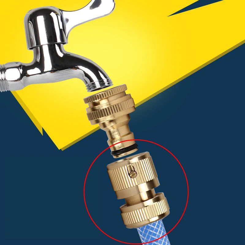 4-point Faucet Quick Connector All-copper Water Connector Car Wash Hose Copper Nipple Quick Connector