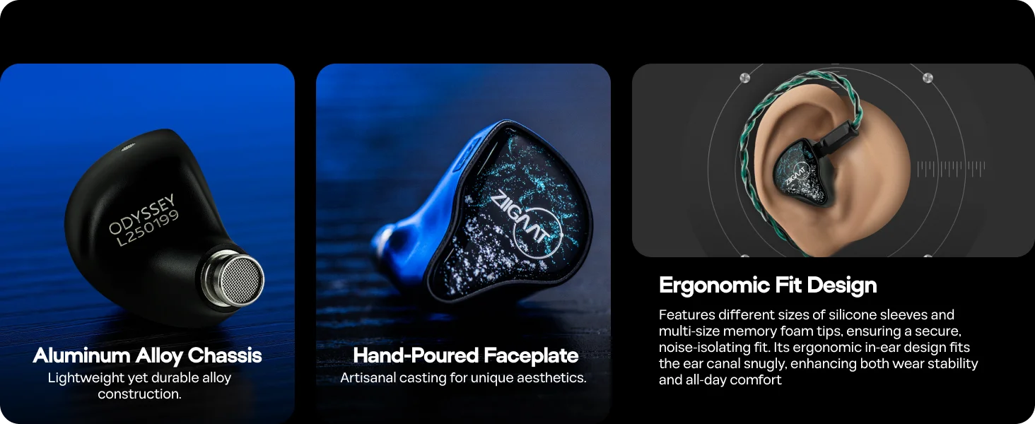 Linsoul ZiiGaat x Hangout.Audio: Odyssey 2 1DD + 3BA Hybrid-IEM-Kopfhörer mit echten Knowles Balanced Armature-Treibern – Detail 7