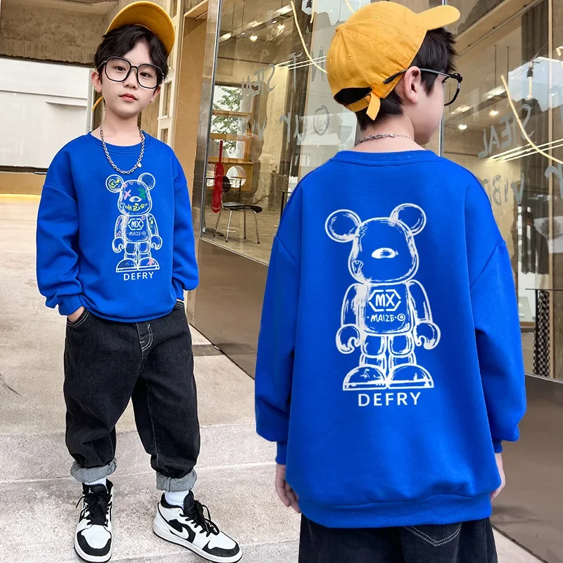 

Boy Sweatshirt Korean Children's Clothes Long Sleeve Fall Spring 4 5 6 7 8 9 10 11 12 13 14 15 Year Toddler Old Teen Clothes Boy