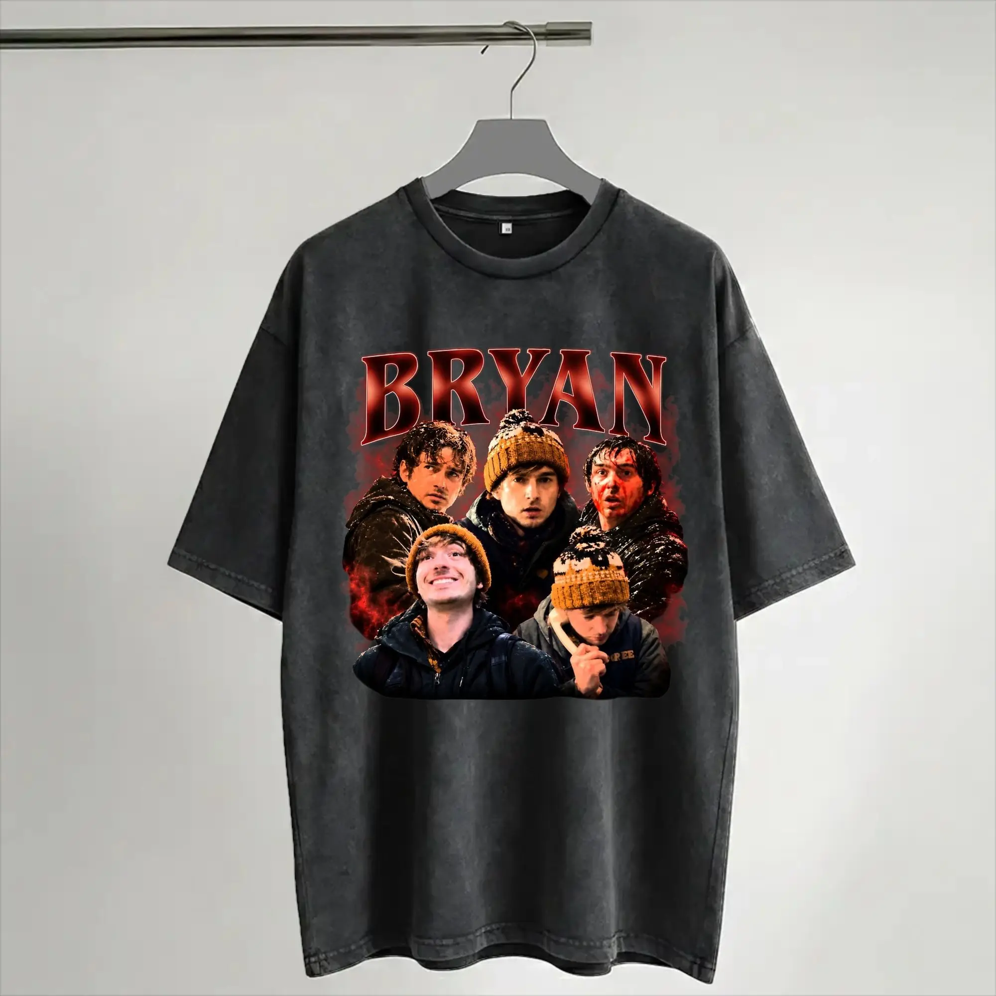 Summer Bryan RE Austin Abrams Washed Shirts Apparel Harajuku T-Shirt  Men Women Tees