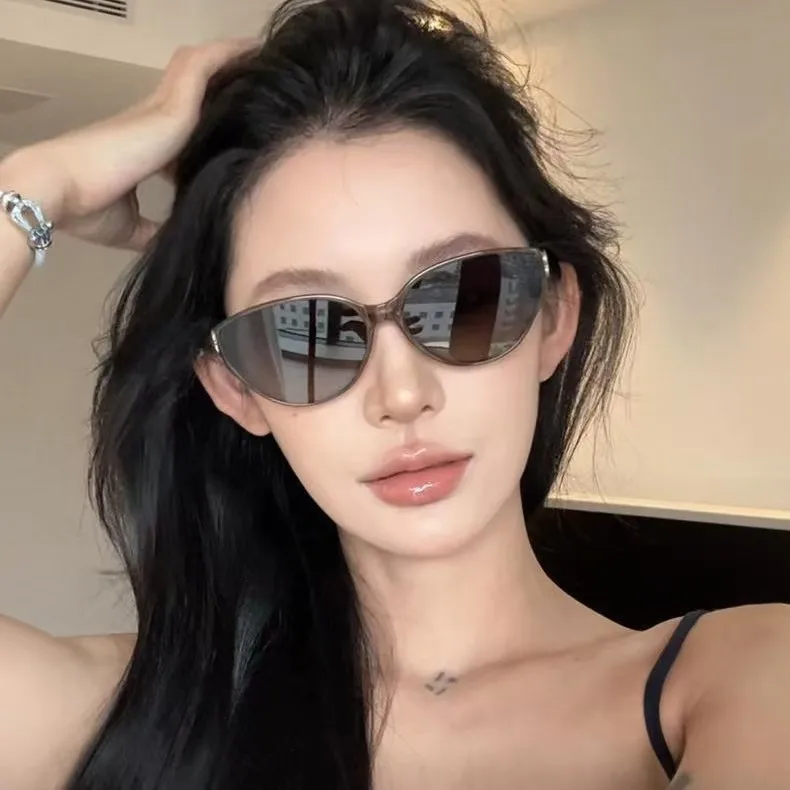 

Cycling silicone nose pad cat eye frame high quality women's sunglasses Xiaohongshu Douyin sunshade sunglasses