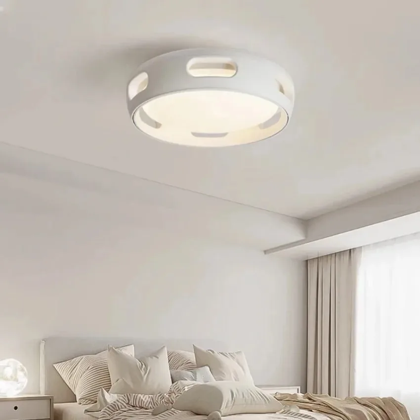 Minimally LED Ceiling Fan No Fan Blades Design Remote Dimming Capability Strong Wind Silence Household Fan Lighting Fixtures