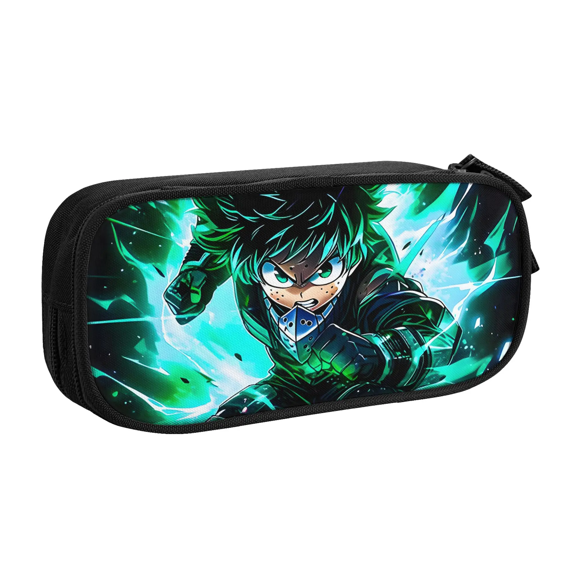 1 Piece My Hero Academia Pencil Cases for Students Full Cowling Deku Pen Box Pencil Bag Big Capacity Pencil Pouch Pen Holder