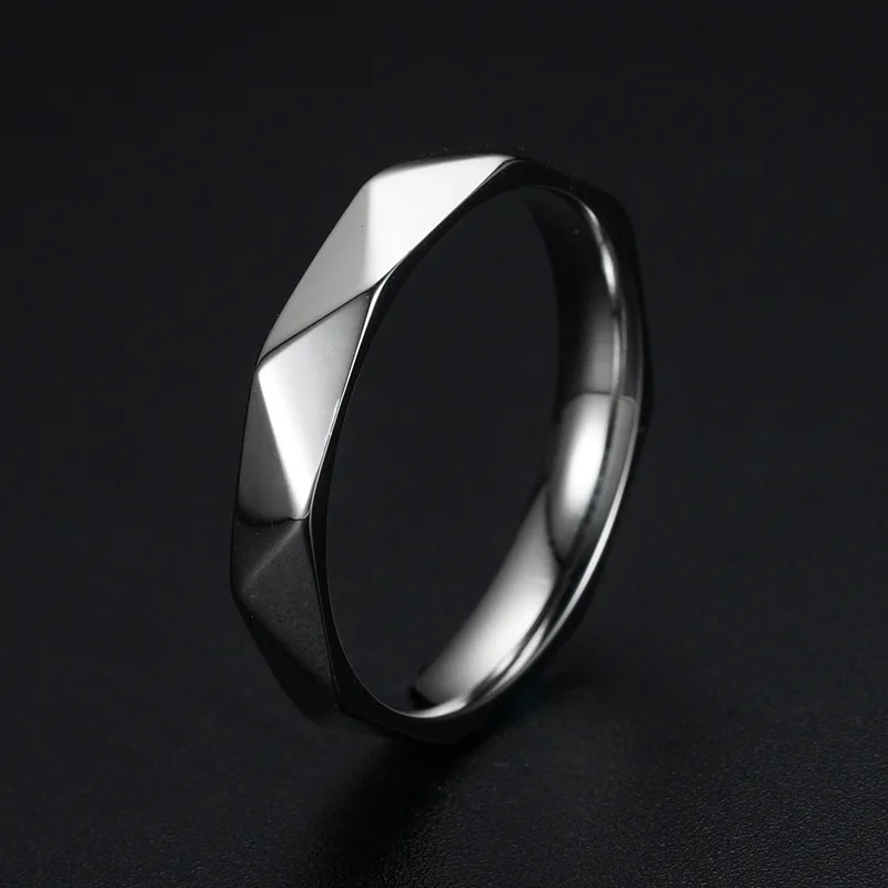 

New Couple Wedding Ring Stainless Steel Promise Love Wedding Women's Engagement Ring Fashion Jewelry Gifts