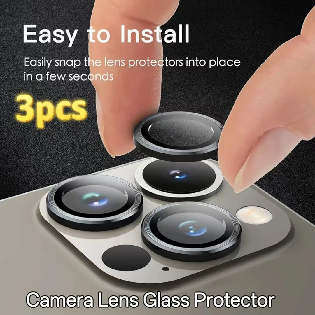 3er-Set Panzerglas-Objektivschutz für iPhone 17 16 15 14 13 12 11 Pro Max Plus Mini Air 17Pro 16Pro 15Pro 14Pro ProMax Smartphone