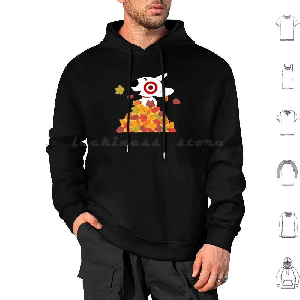 Targets Bullseye Fall Leaves Hoodies Long Sleeve Targets Bullseye Fall Leaves