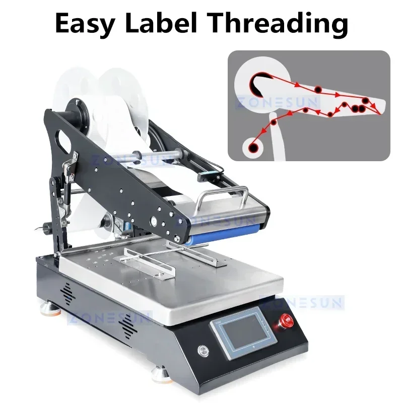ZONESUN Flat Surface Labeling Machine Square Bottle Boxes Cartons Label Applicator Labeler ZS-TB4