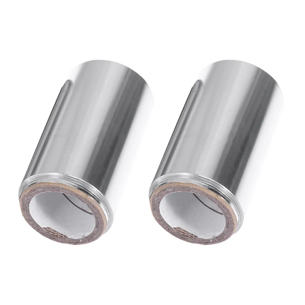 2 Rolls Salon Grade Hair Coloring Foil Perm Tin Foil for Manicure Nail Wrap Heat Accelerating Hairdressing Tool Professional