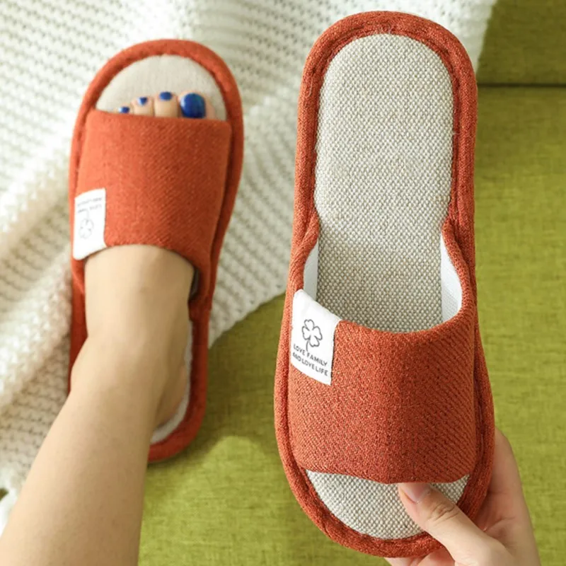 

2025 шлепанцы унисекс, легкие противоскользящие всесезонные домашние сандалии для мужчин и женщин, дышащая хлопковая льняная ткань