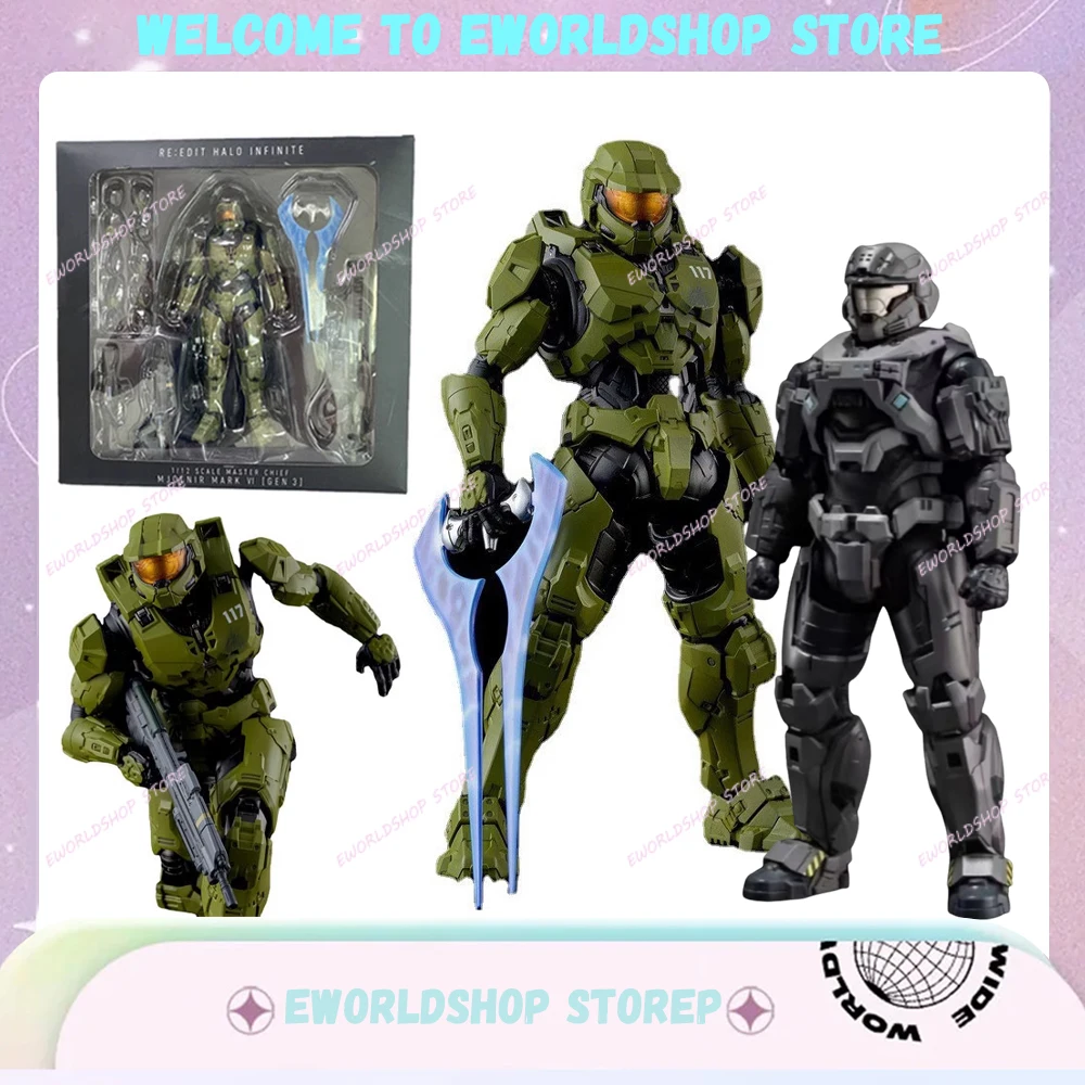 IN STOCK Sentinel Master Chief Anime Figure Mjolnir Mark VI Gen 3 Figurine 1/12 PVC Statue Model Decoration Collectible Toy Gift