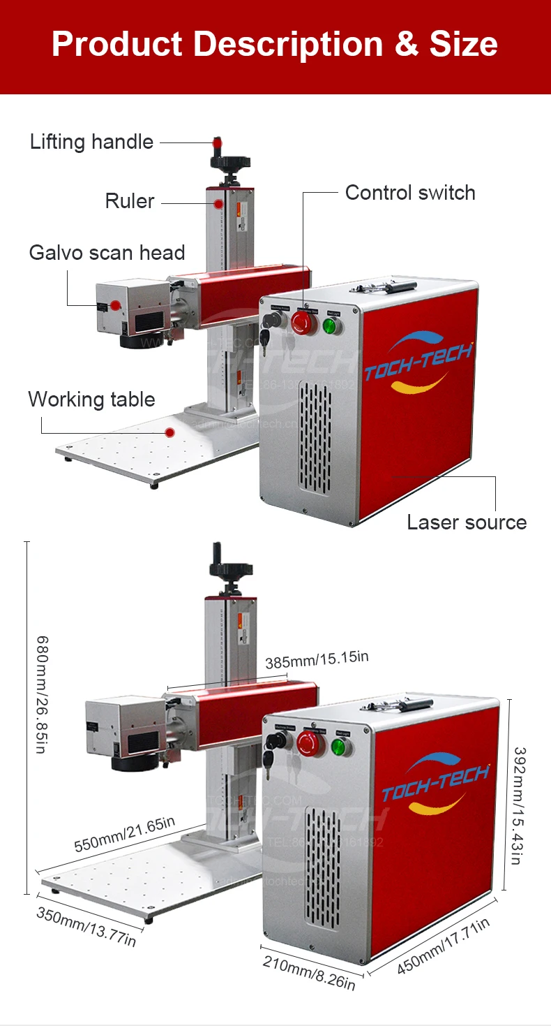 

[Best-selling] Big Discount Factory Supply 20W Portable Raycus Split Fiber Beam Marking Machine For Metal Steel Jewelry Gold