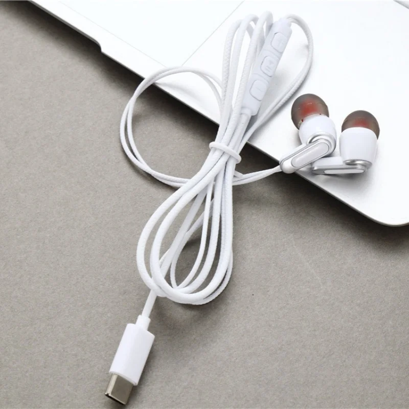 Para Samsung auriculares HiFi sonido envolvente en la oreja tipo C con control de cable tapones para los oídos con cable para Galaxy S24 S23 S22 Ultra Xiaomi