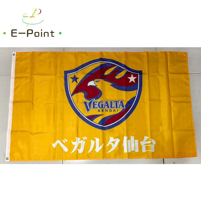 Bandera Vegalta sendai FC de 3 pies x 5 pies (90 x 150 cm), adornos navideños para el hogar, bandera, regalos