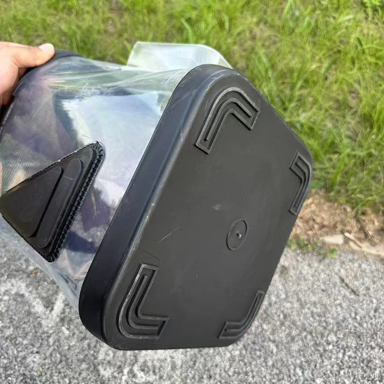 Zusammenklappbarer Transparenter Angeleimer mit 6m Seil & Anti-Sprung-Netz, Robuster Tragbarer Lebendfischbehälter, Outdoor Mini-Fischaufbewahrung – Detail 14