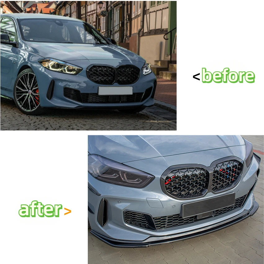 For BMW 1 Series F40 118i 120i 128ti M Sport 2020 To Up Front Bumper Lip Bumper Spoiler Lip Guard Protector Cover Accessories