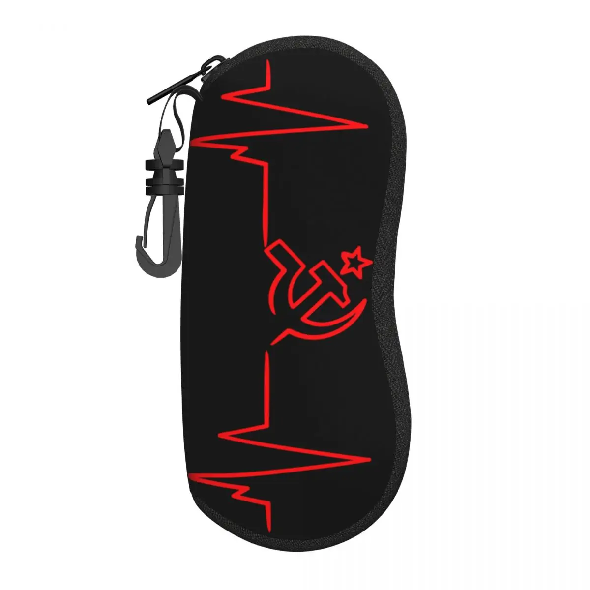 Custom Heartbeat Rossia Russia CCCP Shell Eyeglasses Protector Cases Cool Sunglass Case USSR Glasses Pouch