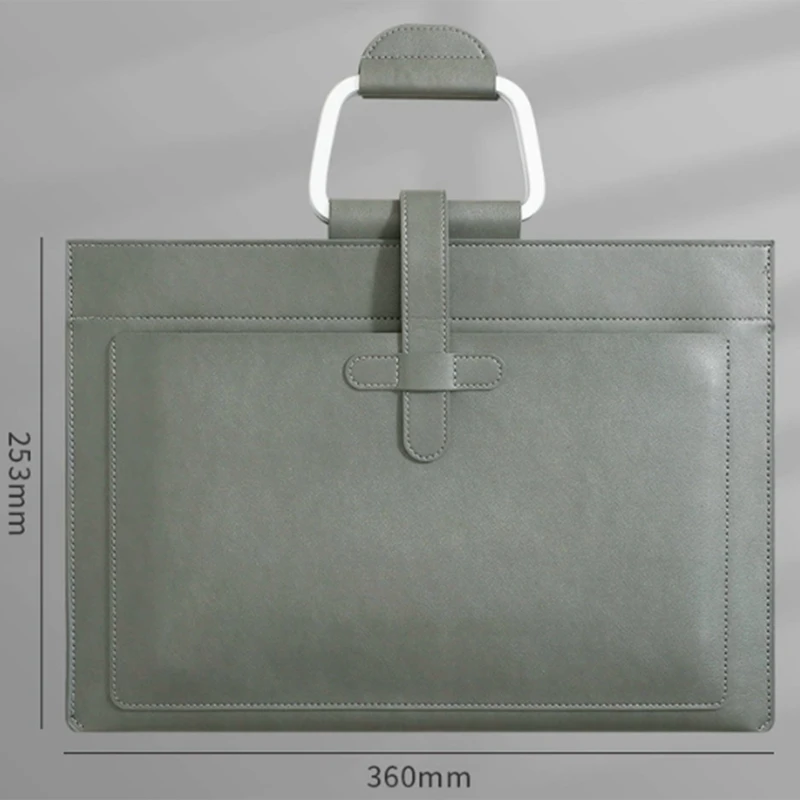 AT82-A4 حقيبة مستندات جلدية مغلف حافظة مستندات جودة بولي Leather حقيبة مستندات جلدية منظم مستندات حقيبة ملفات