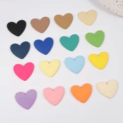 100pcs Kawaii DIY Crafts Flat Back Resin Peach Heart Cabochon Scrapbook Headwear Accessories