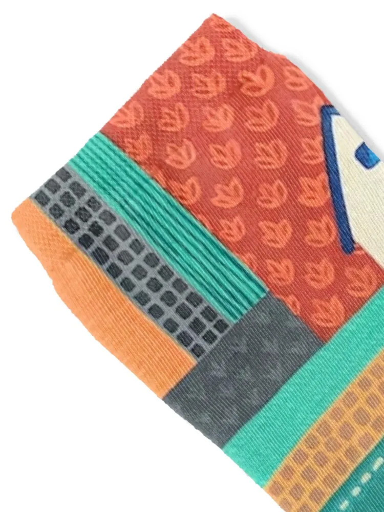 Tiny Town On The Patchwork Hill no. 2 Socks Stockings floral floor FASHION Socks Female Men's