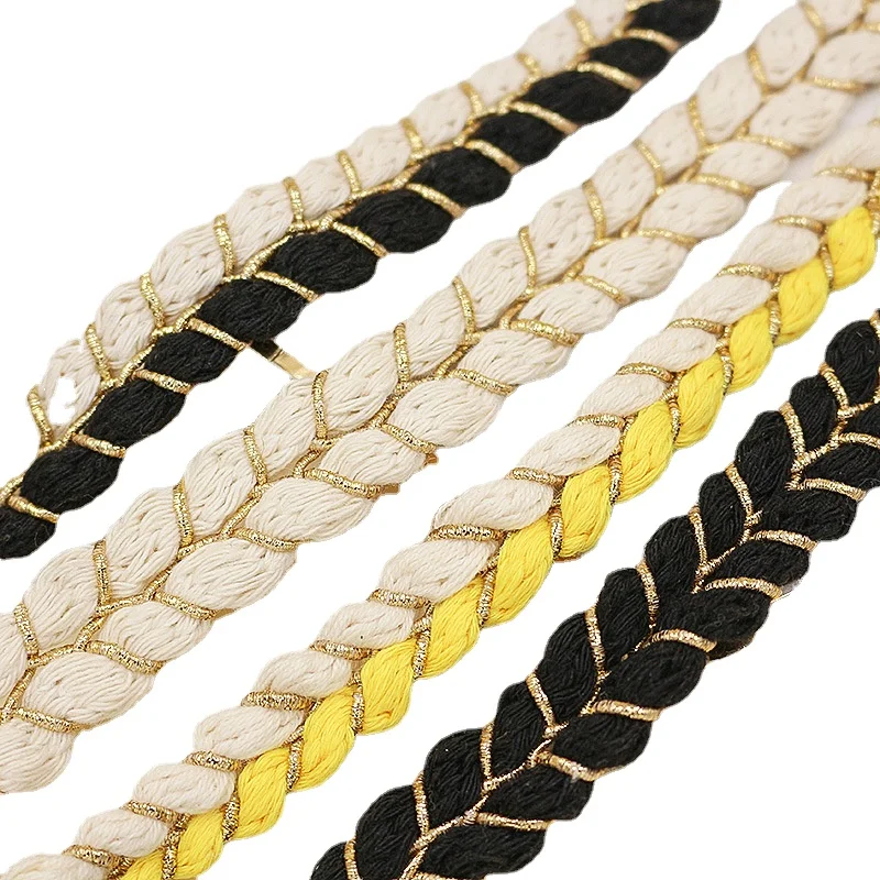 

50m/Lot Luxury Braid Lace Trim Tape Craft Diy Gold 2-color Women's Small Suit Jacket Shirt Coat Clothing Sewing Accessories