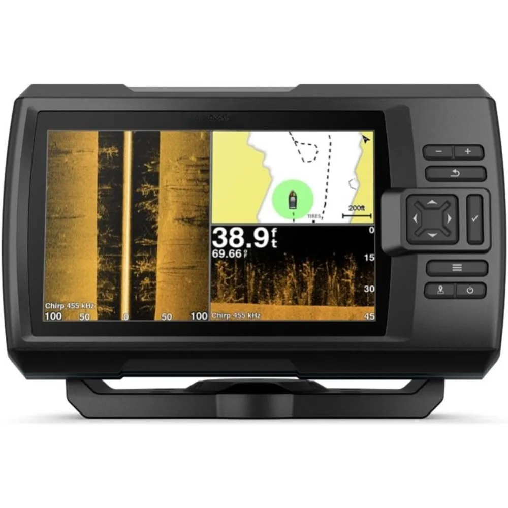 

Fish Finder, with ClearVu and SideVu Scanning Sonar Transducer and Built in Quickdraw Contours Mapping Software, Fish Fishfinder