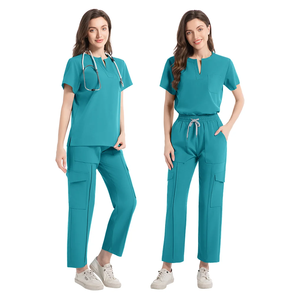 New Scrubs Women Beauty Salon SPA Uniforms Pet Clinic Store Veterinary Dentistry Work Clothes Set Medical Nurse Uniform Unisex