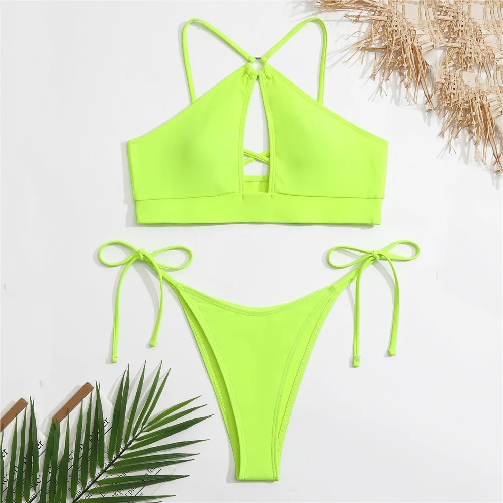 Sexy Nero Scava Fuori Costumi Da Bagno Delle Donne Perizoma Micro Bikini Set 2025 Mujer Costumi Da Bagno Femminile Taglio Alto Costume Da Bagno Biquinis Bikini