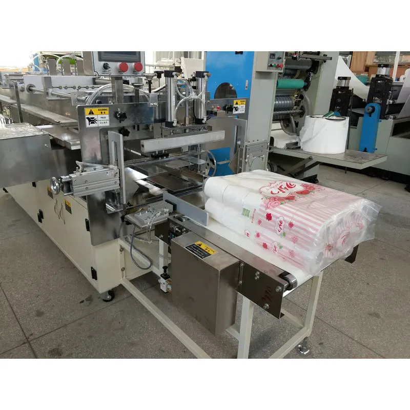 24rolls Toilet Tissue Paper Packing Machine Double Layers Semi Auto Maxi Roll Paper Bundle Packing Machine
