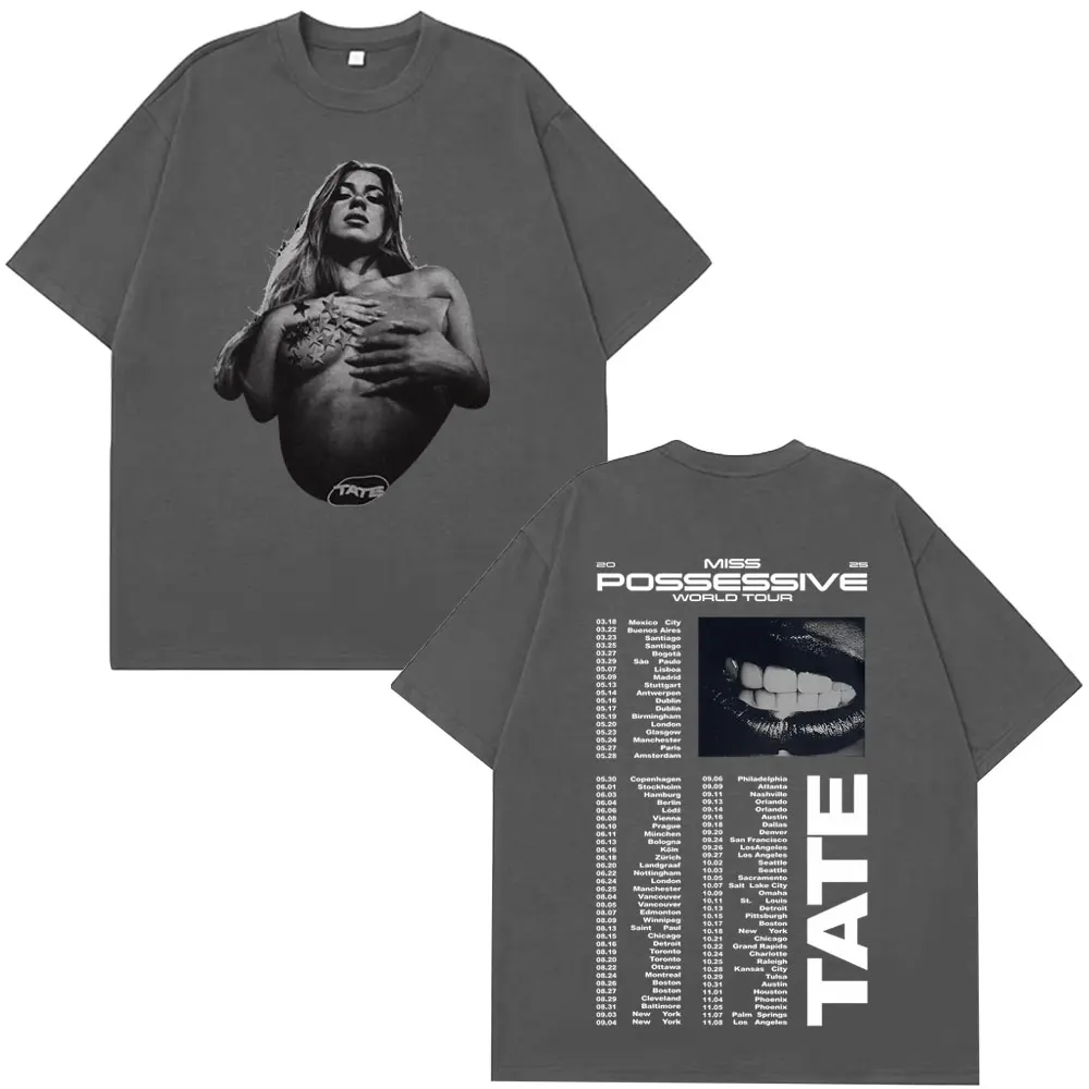 تيت ماكراي ملكة جمال ممكن جولة 2025 تي شيرت عتيق الرجال النساء Harajuku قصيرة الأكمام تي شيرت القطن تي شيرت غير رسمي المشجعين هدية