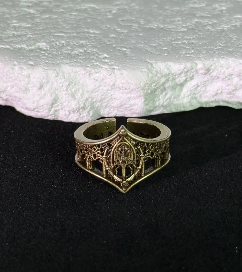 خاتم قصر رويال فاميلي ريترو كلاسيكي على الطراز القوطي للرجال والنساء، خواتم قوية على طراز الأعمال، عائلة ملكية للقصر #6