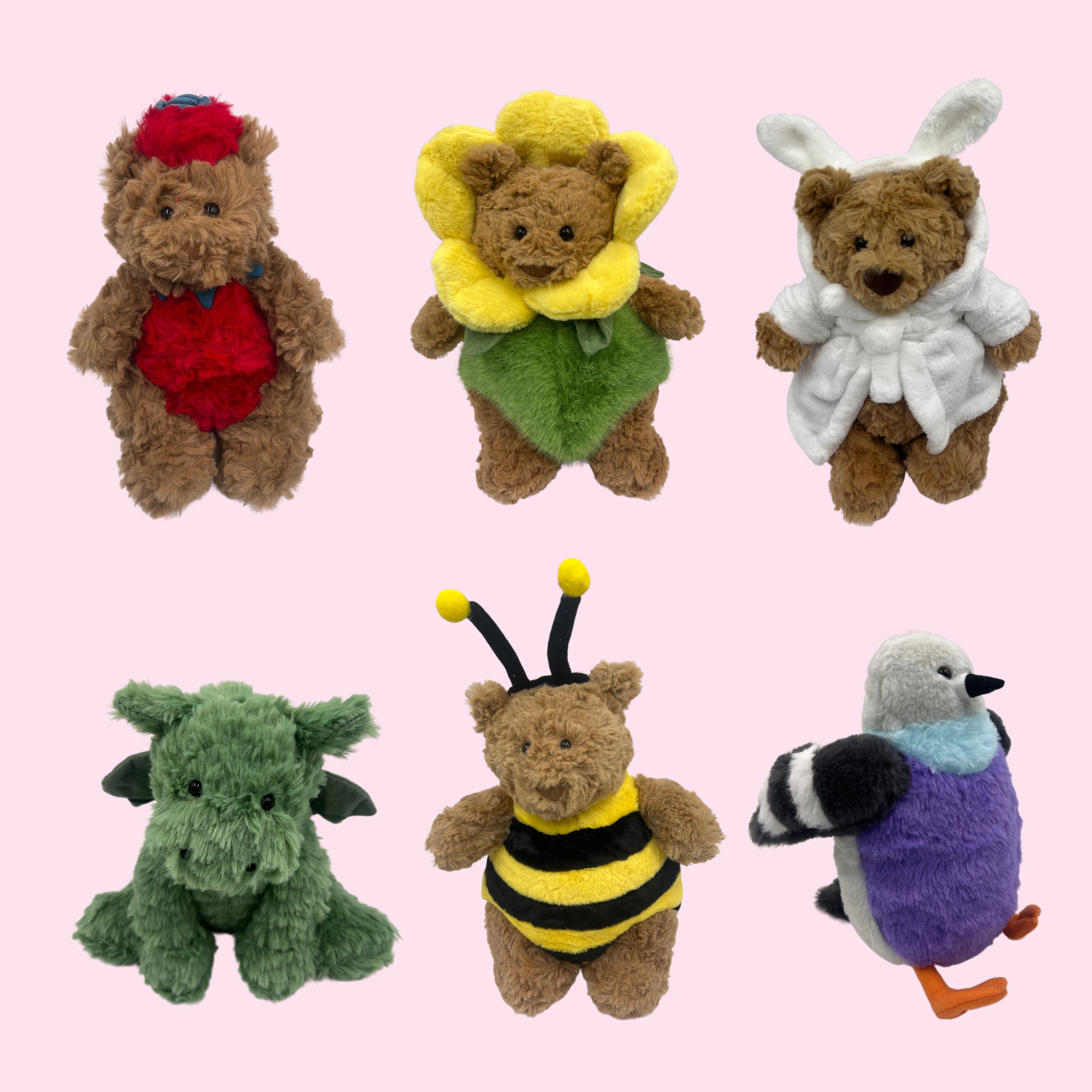

New JC plush toys series including bear,monkey,dragon,macaron, etc,cute and comfortable,birthday gifts,Children's Day gifts 2026