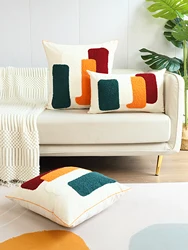 1pc, Square towel Throw Pillow Case, Geometric Square Cushion Case, Decorative Pillow Cover For Living Room Bedroom Couch Sofa