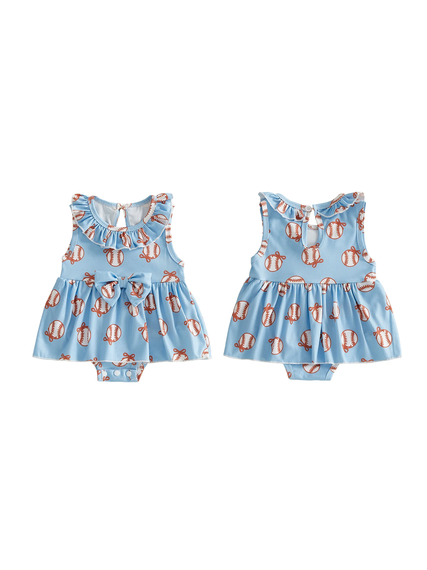 

Комбинезон без рукавов с цветочным принтом для маленьких девочек, комплект с повязкой на голову с бантом для летнего пляжного наряда